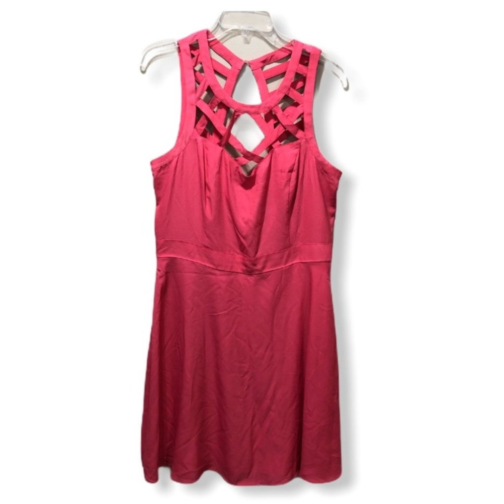 {Guess} Pink Caged Chest Sleeveless Dress